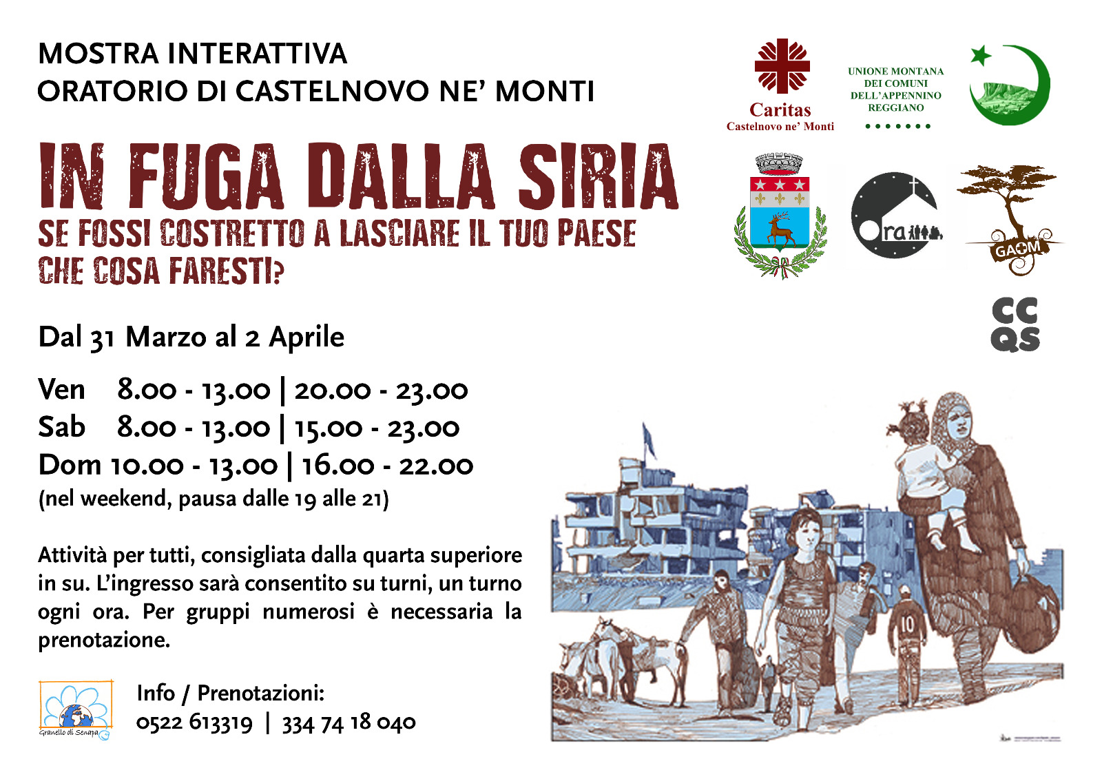 Mostra interattiva “In fuga dalla Siria”