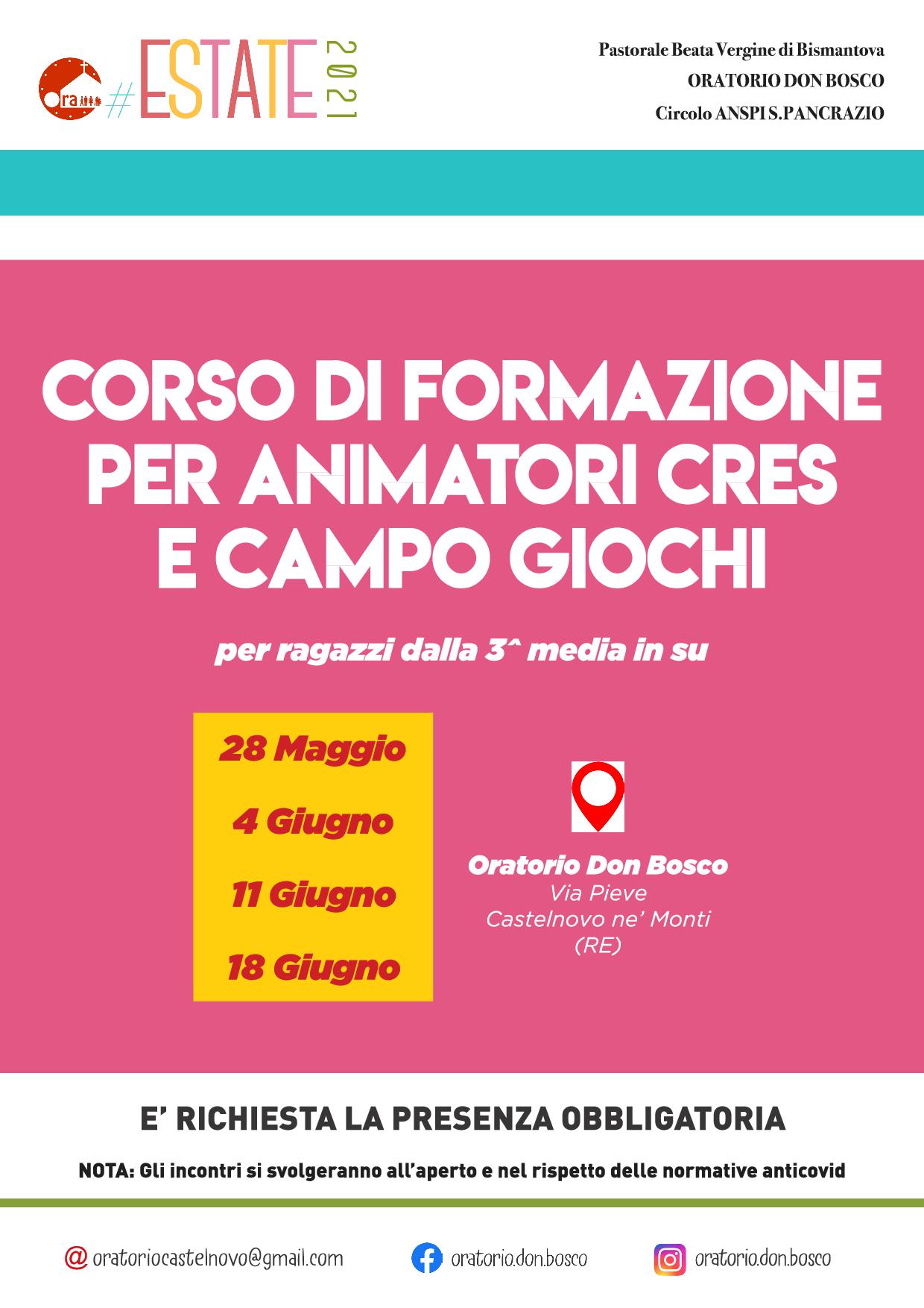 Si inizia con il CORSO ANIMATORI